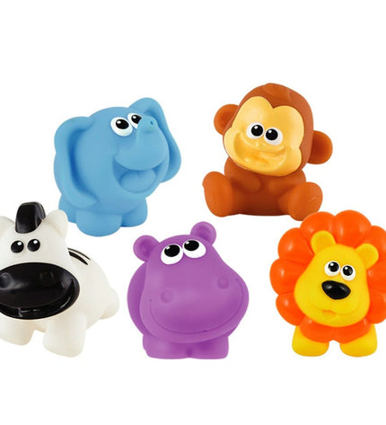 Set of 12 Winfun plastic farm animal toys, including assorted pig, cow, and horse figures, 7x6.5x4 cm each.