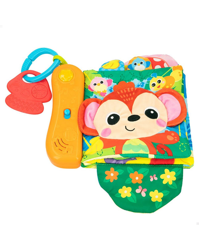 Winfun baby musical books set, 6 colorful soft fabric books with musical features, ideal for young children’s play and learning.
