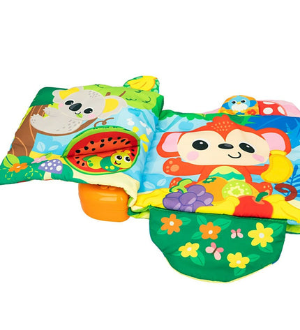 Set of six Winfun baby musical books, colorful soft fabric toys for young children, measuring approximately 20 x 4 x 20 cm.