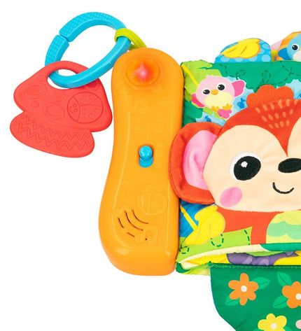 Winfun musical baby toy book, colorful soft pages, designed for young children, measuring 20 x 4 x 20 cm, set of six.