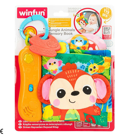 Winfun baby musical books, set of 6, colorful soft fabric books with musical features for young children.