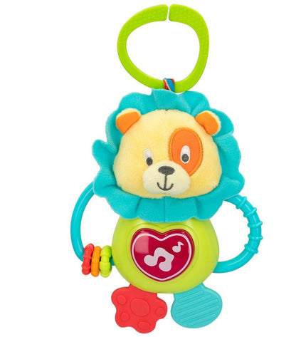 Set of six Winfun soft rattles for babies, measuring 14x19x6.5 cm, featuring colorful plush toys for young children to grasp and shake.