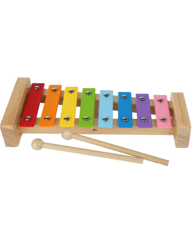 Woomax Xylofoon hout en metaal speelgoed muziekinstrumenten voor kinderen, 6 stuks, 26x4.5x11.5 cm, kleurrijk en speelbaar