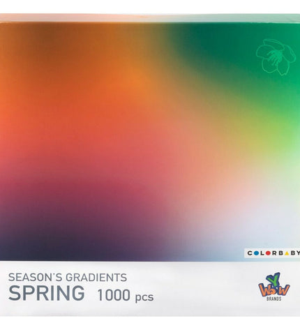Colorbaby Spring season's gradient puzzle set with six colorful 68x50 cm jigsaw puzzles for children.