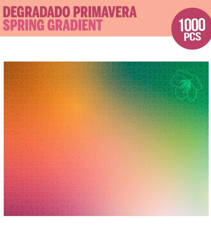 Colorbaby spring-themed gradient puzzle set with six colorful pieces, designed for children's educational play and brain development.