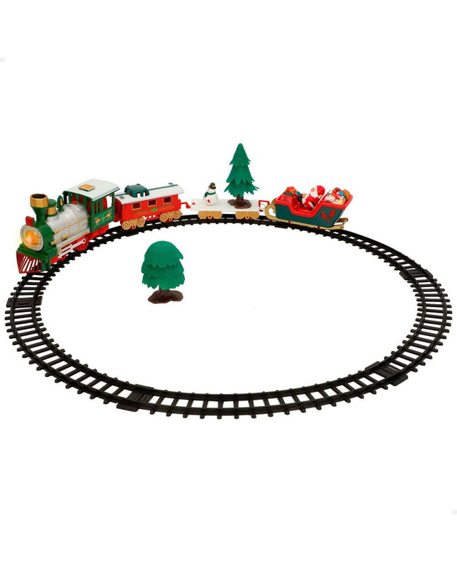 Speed & Go train met circuit speelgoed set with 6 pieces, includes tracks and train for kids' play and imaginative fun.
