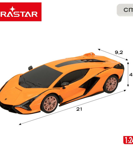 Four Lamborghini remote control toy cars in vibrant colors, detailed design, and realistic features for children’s play and collection.