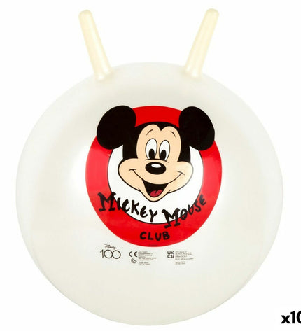 Set of 10 Mickey Mouse springbal balls, 45 cm diameter, ideal for outdoor recreational sports and active play.