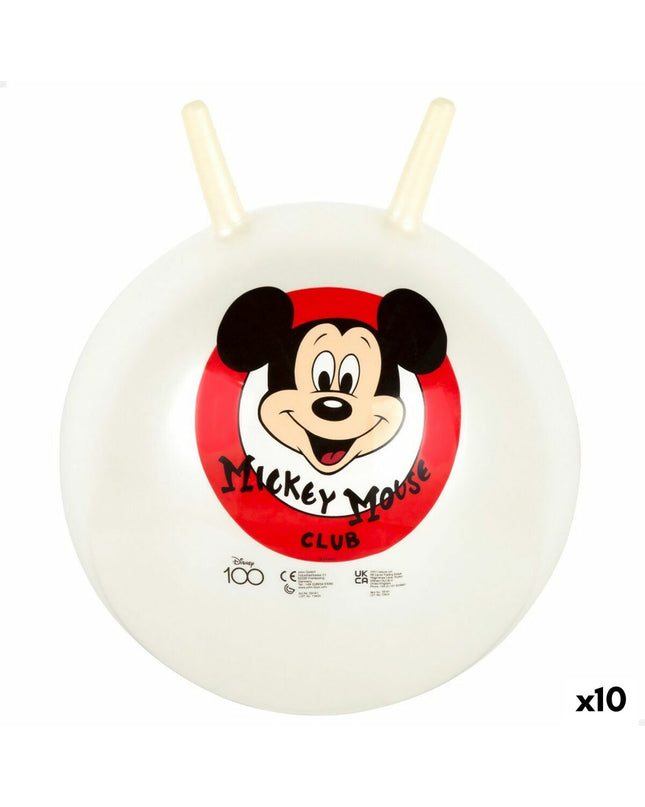 Set of 10 Mickey Mouse springbal balls, 45 cm diameter, ideal for outdoor recreational sports and active play.