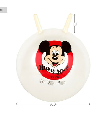 Set of 10 Mickey Mouse springbal balls, 45 cm diameter, ideal for outdoor and recreational play, featuring classic Mickey Mouse design.