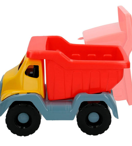 Set of 12 colorful 30 cm Polypropylene toy trucks by Colorbaby, ideal for outdoor play and imaginative games.