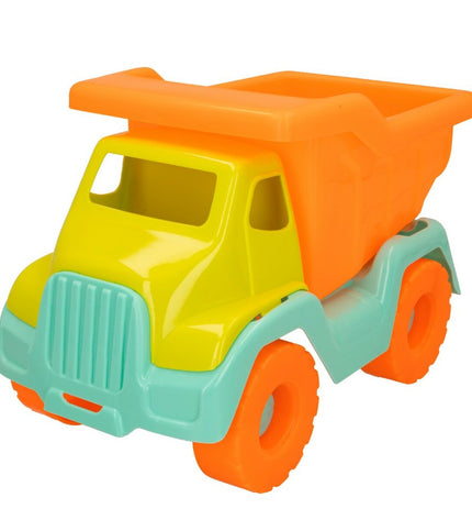 Set of 16 colorful 30 cm Polypropylene trucks from Colorbaby, suitable for outdoor play and imaginative toy games.