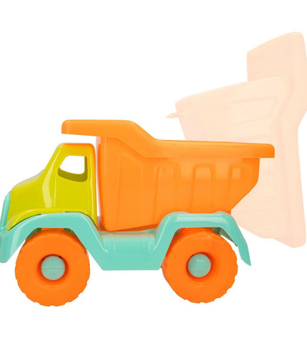 Set of 16 colorful 30 cm Polypropylene toy trucks by Colorbaby, perfect for outdoor play and imaginative games.