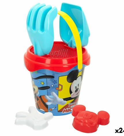 Set of 24 Mickey Mouse plastic strand toys, 14 cm long, for outdoor play and games featuring Mickey Mouse branding.