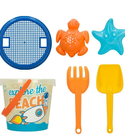 Colorbaby strand toy set with 16 colorful polypropylene pieces, 18 cm long, for outdoor play and games.