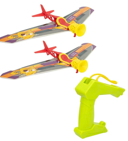 Set of six Colorbaby Let's Fly toy airplanes, lightweight plastic aircraft, ideal for children's play, measuring 14.5 x 3.5 x 25 cm.