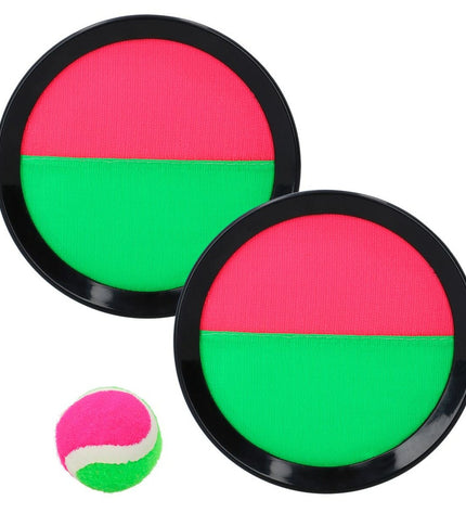 Colorbaby Catch Ball set with 12 Velcro balls, 20 cm size, for outdoor play and sports, colorful and soft for kids.