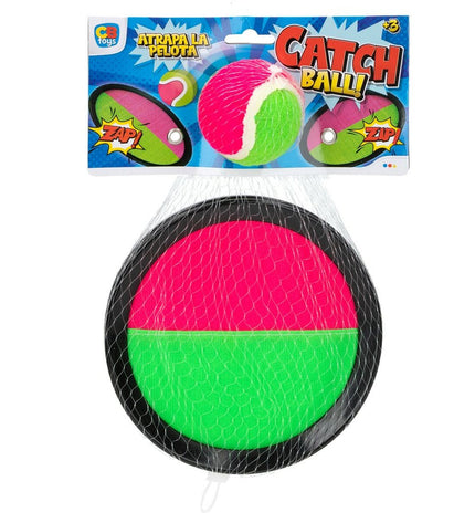 Colorbaby Catch Ball set with 12 Velcro balls, 20x2x20 cm, colorful outdoor toy for children’s active play and games.