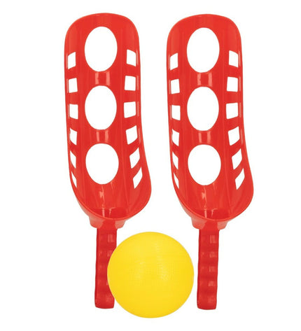 Colorbaby strandspeelgoedset with four colorful pieces, suitable for outdoor play and sports, measuring 40.5 x 7 x 40.5 cm.