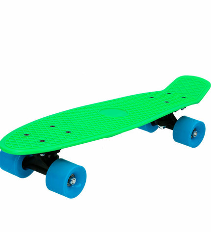 Colorbaby skateboard set with six colorful toys, ideal for outdoor play and sport activities for kids.