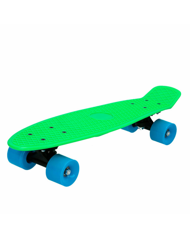 Colorbaby skateboard set with six colorful toys, ideal for outdoor play and sport activities for kids.