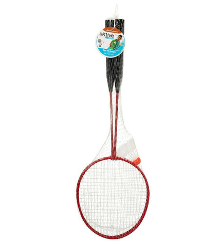 Aktive badminton set with 24 pieces, including rackets, shuttlecocks, and a net for outdoor sport and recreational play
