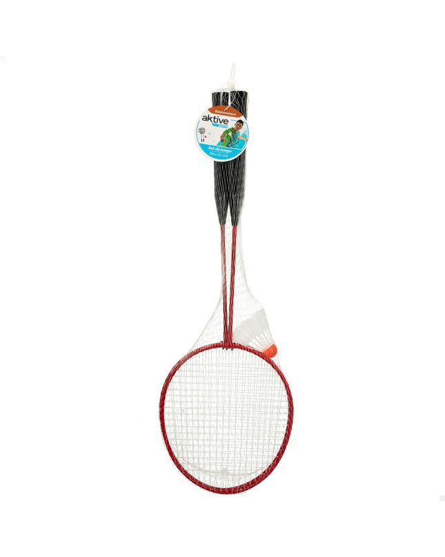Aktive badminton set with 24 pieces, including rackets, shuttlecocks, and a net for outdoor sport and recreational play