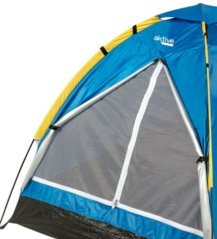 Set of six Aktive Kampeertenten for 2 persons, 120x100x200 cm, suitable for camping and outdoor activities.