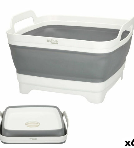 Foldable 8.5L Aktive camping washbasins, 30.5 x 20 x 30 cm, set of 6, suitable for outdoor camping and hiking.