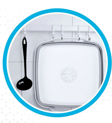 Six Aktive foldable camping washbasins, 8.5L capacity, lightweight, portable for outdoor camping and hiking adventures.