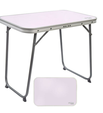 Set of four Aktive folding tables, 60x50x40 cm, suitable for outdoor camping and trekking activities.