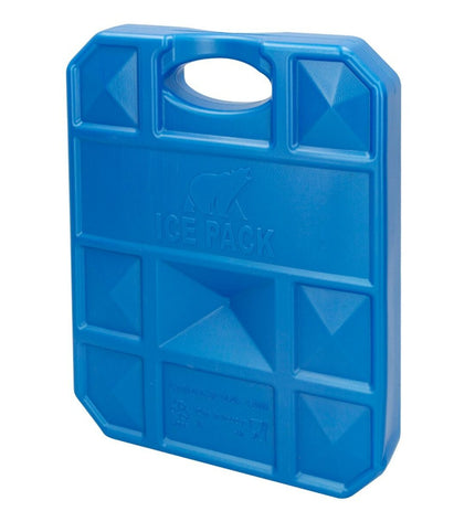 Six blue Aktive Kou-accumulator batteries for outdoor camping and hiking, 2 kg, 22 x 27.5 x 4 cm each, in a pack of six.