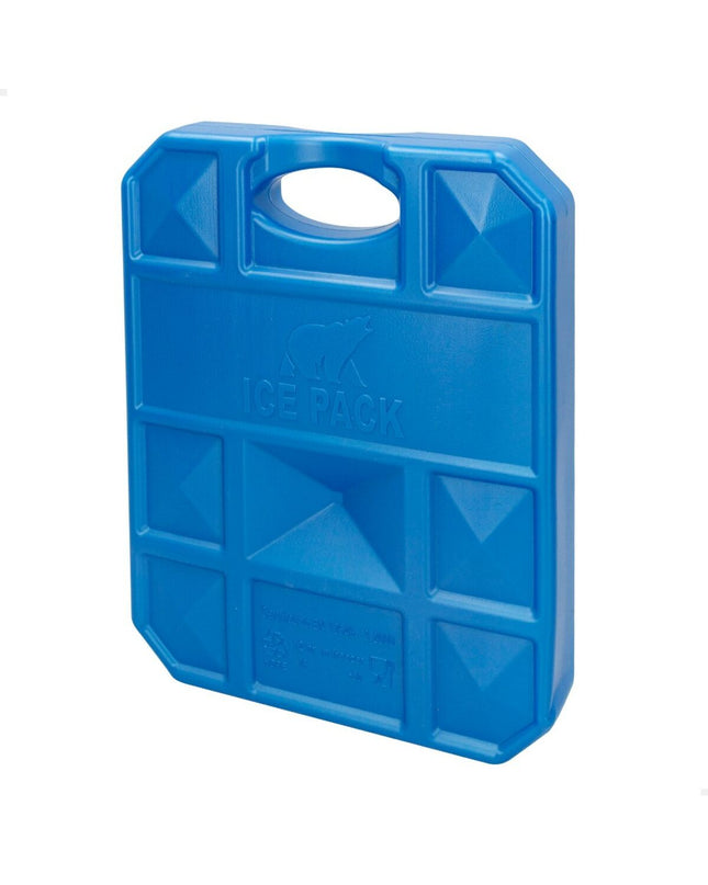 Six blue Aktive Kou-accumulator batteries for outdoor camping and hiking, 2 kg, 22 x 27.5 x 4 cm each, in a pack of six.