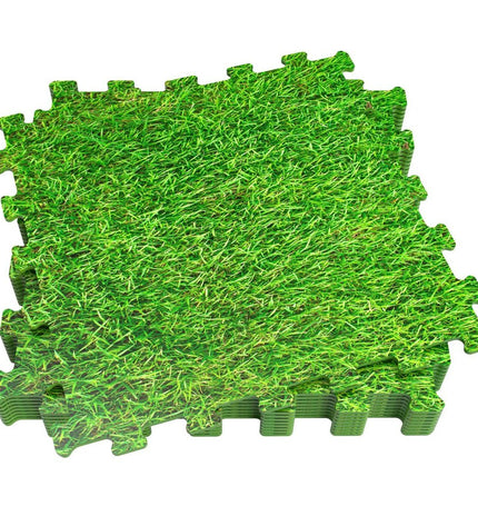 Set of four Kinderpuzzel Aktive Gazon puzzle pieces made of EVA-rubber, 50x0.4x50 cm, for children’s educational play.