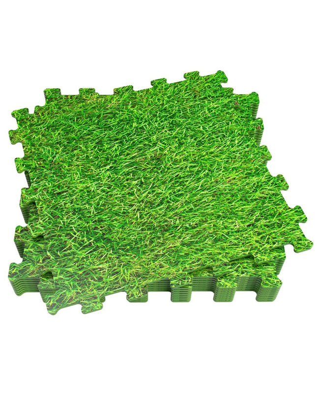 Set of four Kinderpuzzel Aktive Gazon puzzle pieces made of EVA-rubber, 50x0.4x50 cm, for children’s educational play.