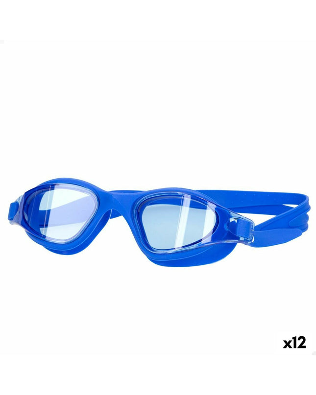 AquaSport swim goggles for adults, set of 12 waterproof swimming goggles for outdoor water sports activities.