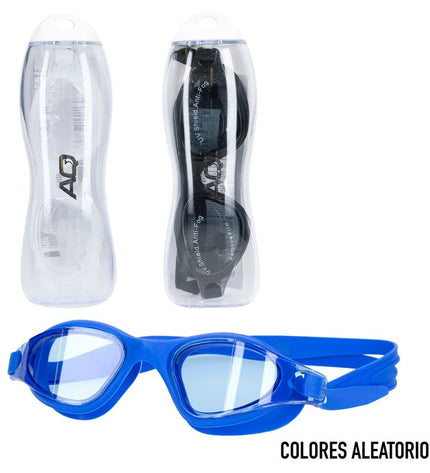 AquaSport adult swimming goggles set with 12 pairs, waterproof design, suitable for watersport and outdoor swimming activities.