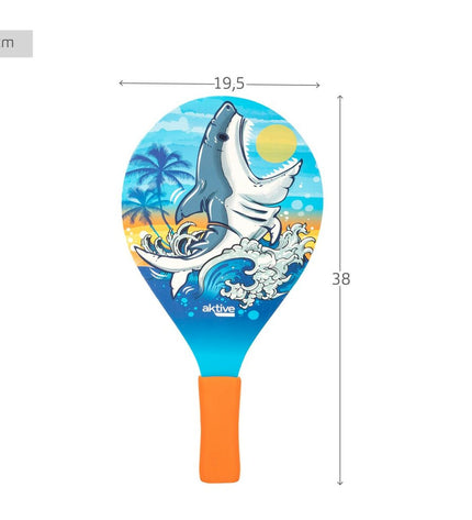 Set of 24 Aktive shark-themed fishing nets with Bal Aktive design, measuring 19.5 x 38 cm, ideal for outdoor play and games.