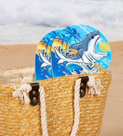 Aktive Bal Aktive Haai strandschepjes, 19.5 x 38 cm, set of 24, colorful toy and outdoor game accessories.