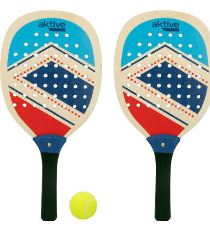 Set of 12 Aktive blue and red strand scoops, suitable for outdoor play and sports activities, made of durable plastic.