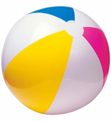Set of 36 Intex PVC beach balls, 61 cm diameter, colorful, suitable for outdoor play and sports activities.