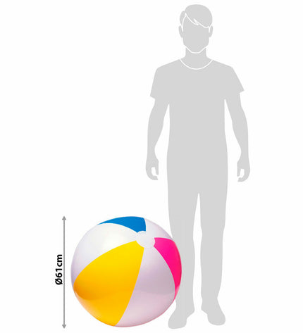 Set of 36 Intex PVC beach balls, 61 cm diameter, colorful and lightweight, ideal for outdoor play and sports activities.