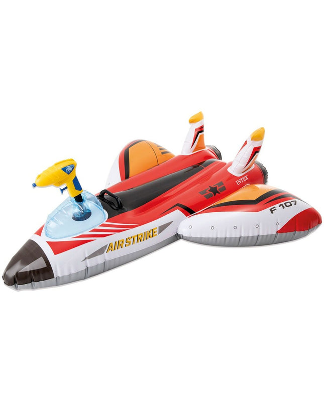 Six Intex inflatable airplane water mattress toys, 117x117 cm, perfect for outdoor water play and fun activities.