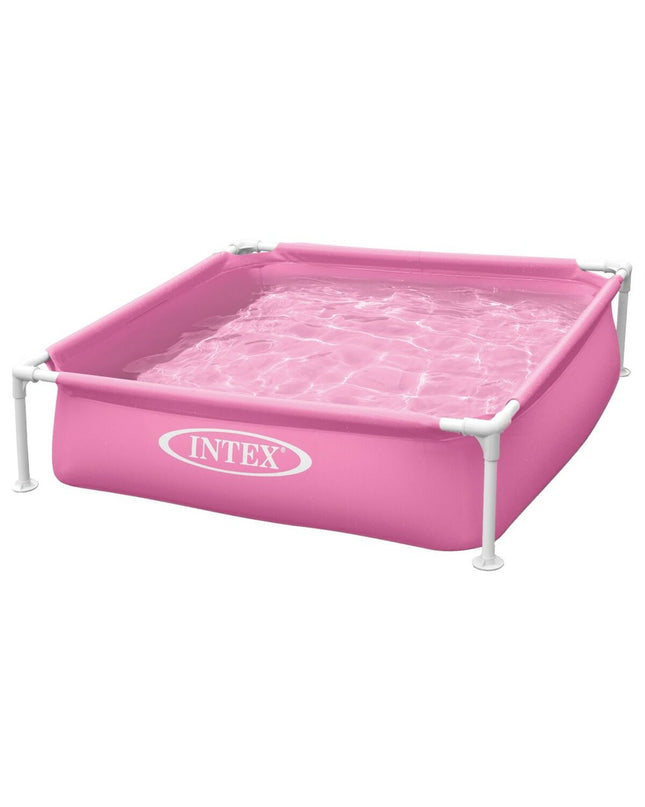 Set of three pink Intex 342 L removable swimming pool toys, 122 x 30 x 122 cm for outdoor play and water games.