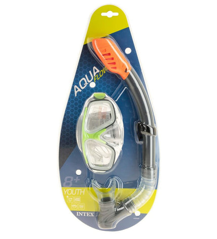 Six Intex kids' snorkel masks and snorkel tubes for children, suitable for water sports and outdoor swimming activities.