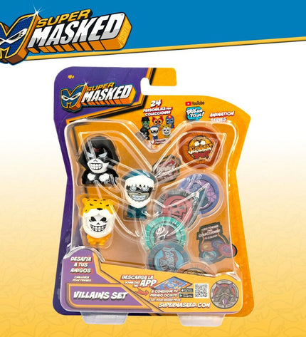 Set of 12 Eolo Super Masked action figures, 3x4.5x3.5 cm, featuring colorful superhero-themed toy dolls for play and collection.