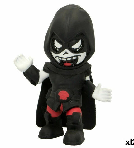 Set of 12 Eolo Super Masked Whisper action figures, elastisch, measuring 11.5 x 15.5 x 6.5 cm, for play and collection.