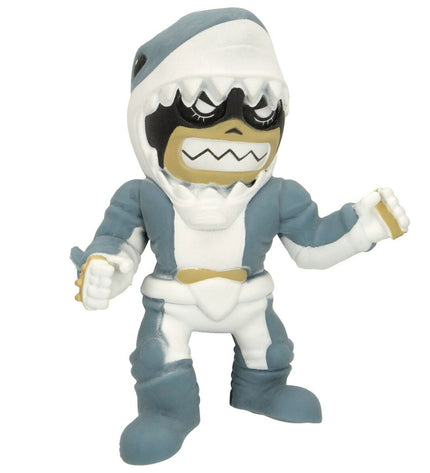 Set of 12 Eolo Super Masked Jaw Boy action figures, 14x16x8.5 cm, featuring colorful, elastic toy characters for children.