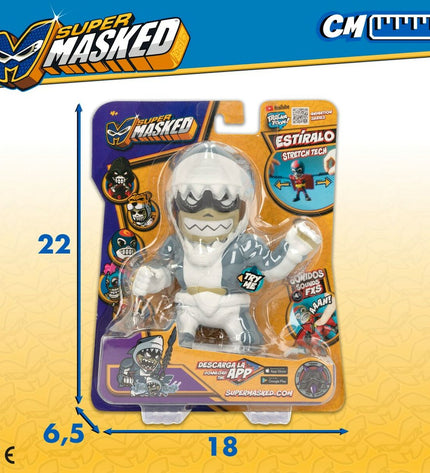 Eolo Super Masked Jaw Boy action figures, 14x16x8.5 cm, flexible toy dolls, set of 12, in colorful costumes.