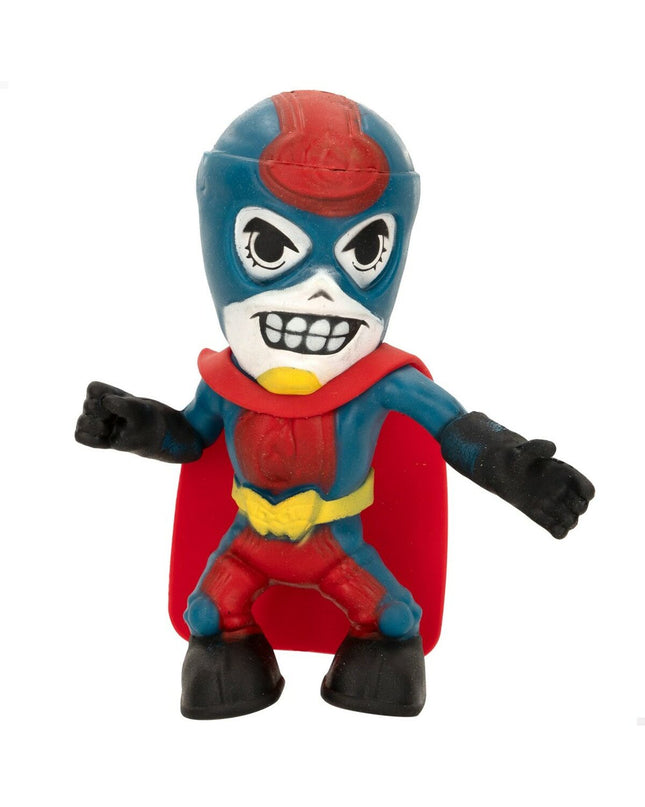 Eolo Super Masked Pepper Man action figures, 14x15.5x5.5 cm, set of 12, featuring elastic costume, for children’s toys and games.